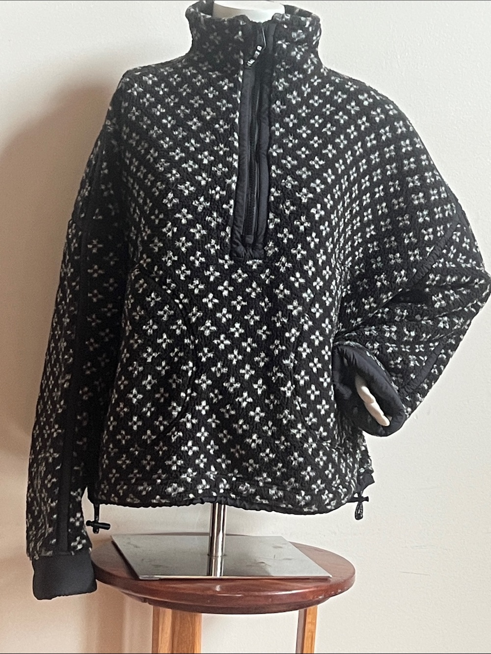 free people fleece Quarter-Zip Pullover jacket fair isle